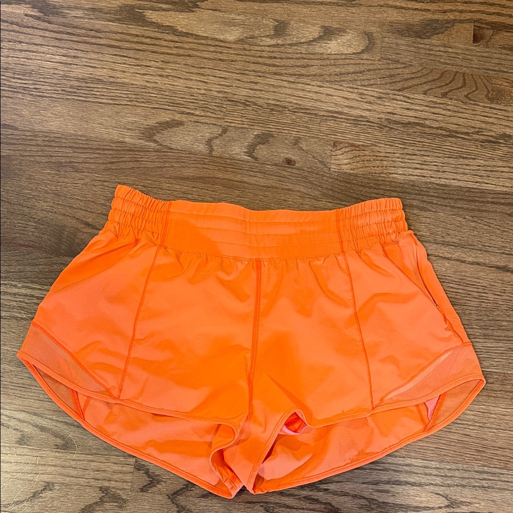 Lululemon Athletica Bright Orange Athletic Shorts